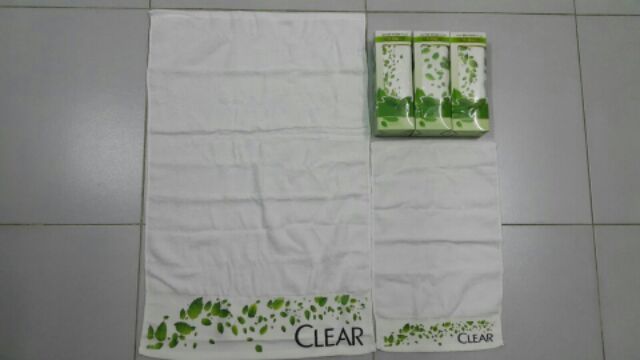 Set 2 khăn Clear hoạ tiết lá bạc hà
