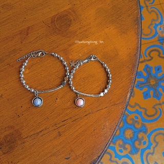 Set nguyên liệu diy tự làm vòng tay đôi silas