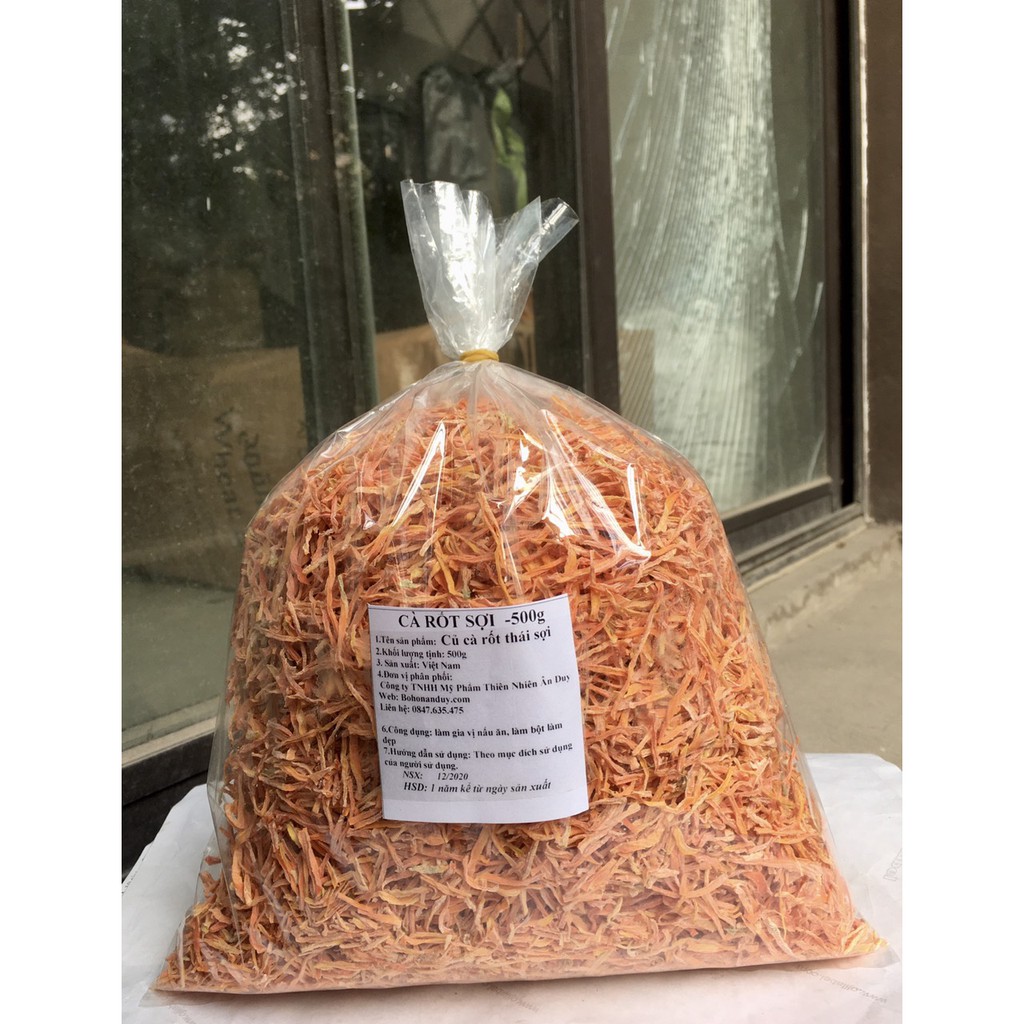 CÀ RỐT SỢI SẤY KHÔ làm nem, nộm, muối dưa ... 1000G