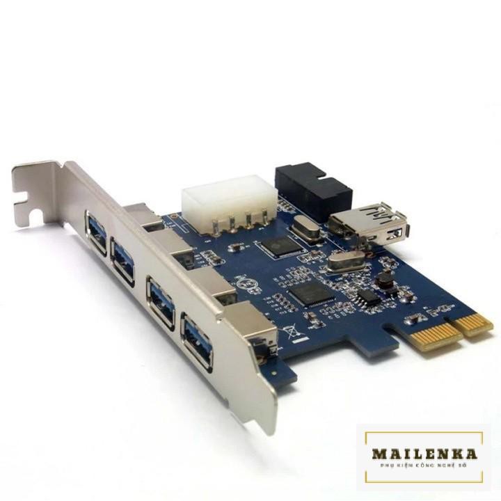 Card chuyển đổi PCI Express to USB 4 cổng 3.0 | Card PCI EX to USB 3.0 4 cổng