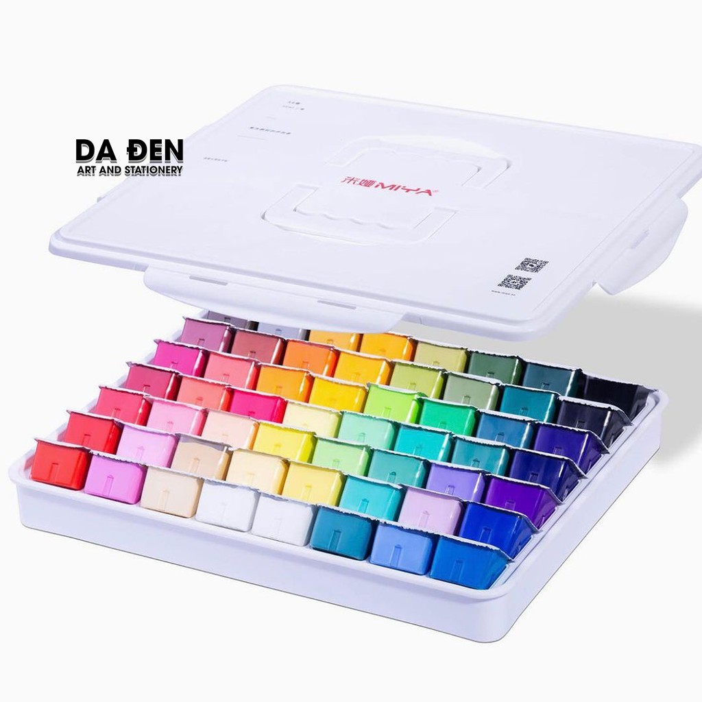 [DA ĐEN] Màu Gouache Himi Thạch 56 Màu Hộp Nhựa