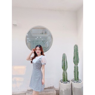 ĐẦM PHỐI CỔ SEN VIỀN REN