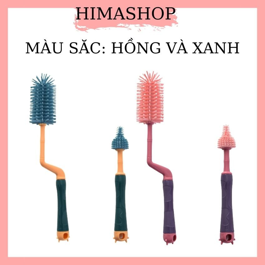 Cọ Rửa Bình Sữa Silicon HIMASHOP H004 Kháng Khuẩn Rửa Sạch Mọi Ngóc Ngách