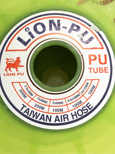 Dây hơi máy nén khí phi 8 trong veo đẹp nhãn hiệu Lion Đài Loan