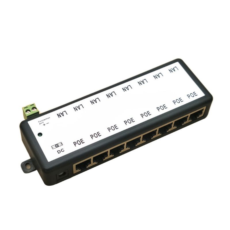 SEL❤8 Ports POE Injector POE Splitter for CCTV Network POE Camera Power Over Ethernet IEEE802.3af