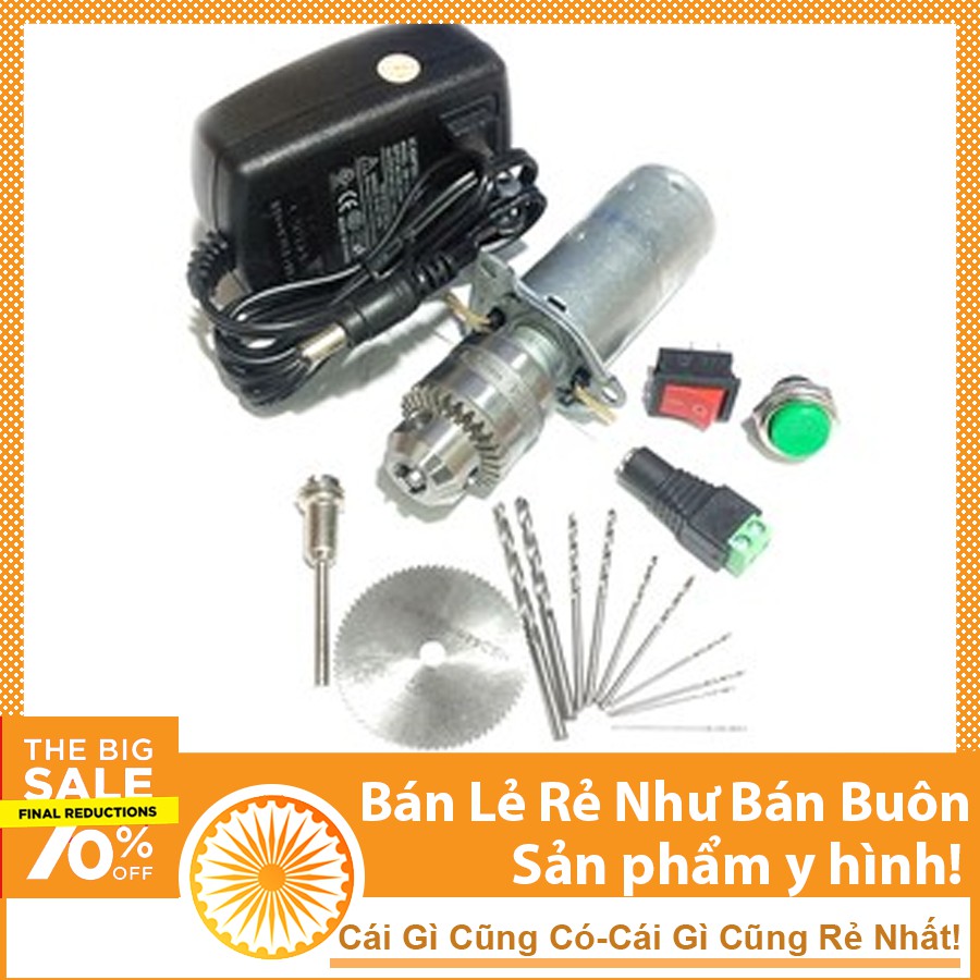 Combo Máy Khoan Mini 12V 2A Siêu Khỏe Và Phụ Kiện V1 69