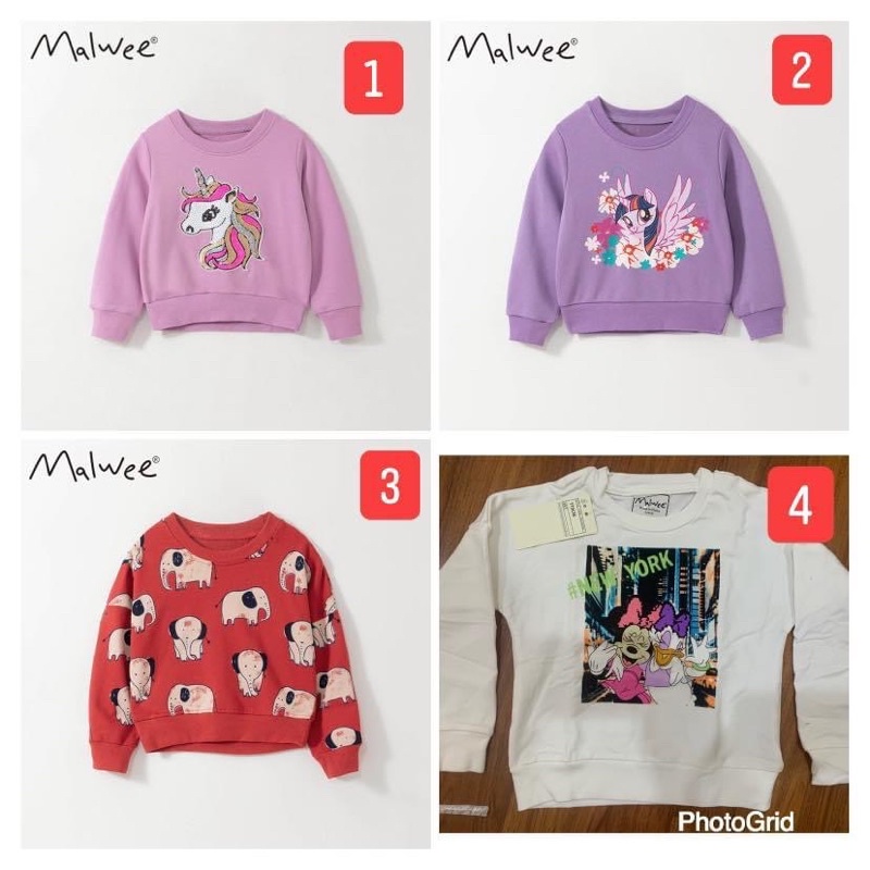 Áo nỉ da cá bé gái Malwee