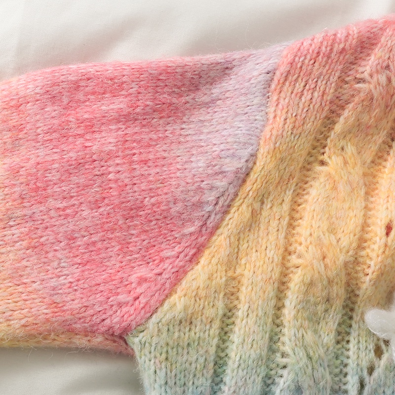 Áo khoác cardigan tay dài cổ thấp họa tiết hoa ba chiều phối hàng nút thời trang mới cho nữ | BigBuy360 - bigbuy360.vn