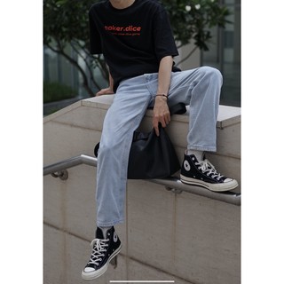 QUẦN JEANS NAM BASIC POKER.DICE FORM BAGGY ỐNG SUÔNG