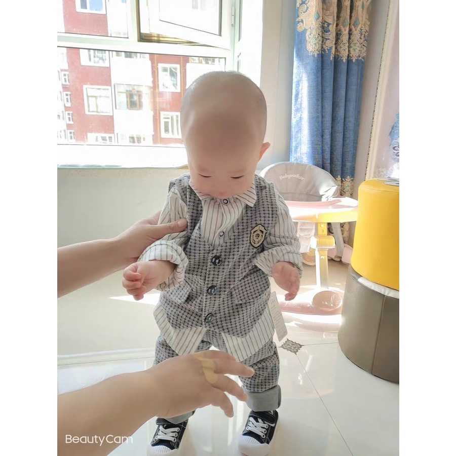 Set bộ vest công tử 3 chi tiết vest rời bé trai 1-5 TUỔI HÀNG CAO CẤP LOẠI 1