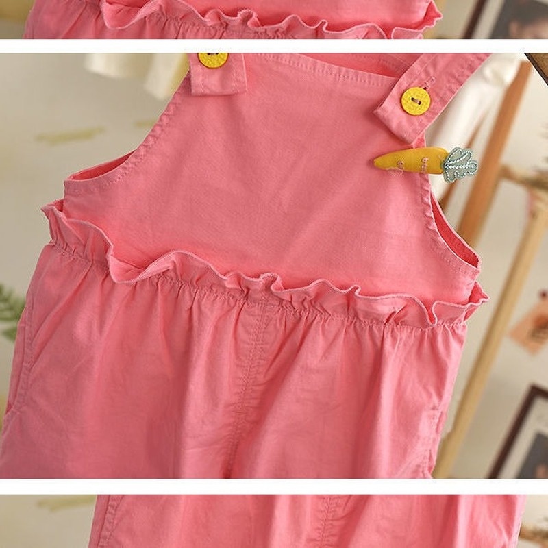 Quần Yếm Cotton Mỏng Phong Cách Hàn Quốc Mùa Hè Mới Cho Bé Gái