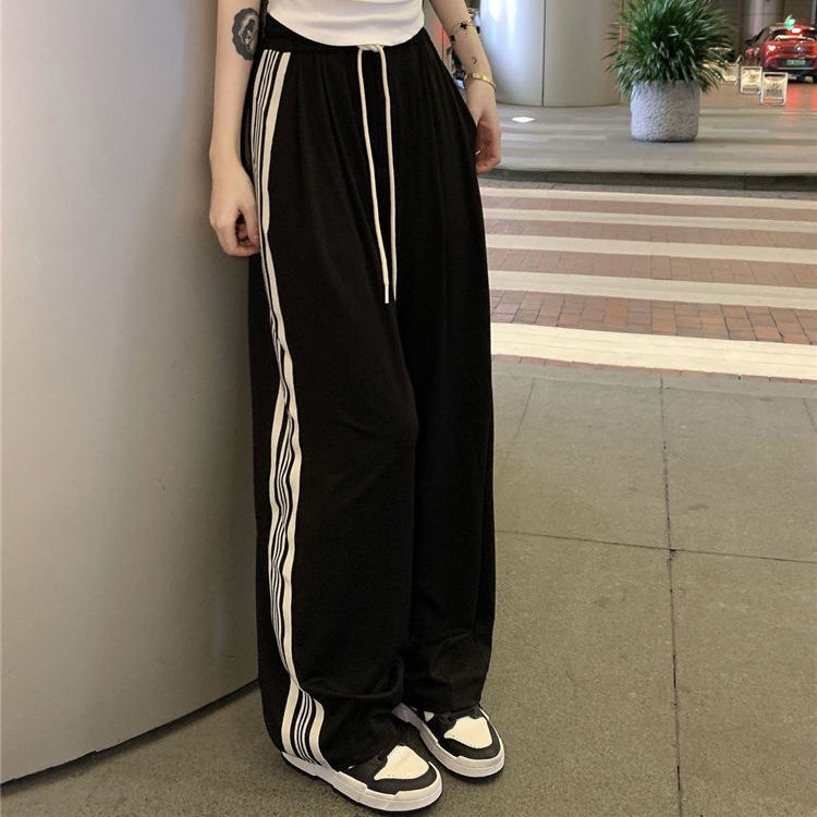 COZOKC COZOK Set áo thun ngắn tay cổ chữ v + quần dài COZOK lưng thun dây rút thời trang cho nữ