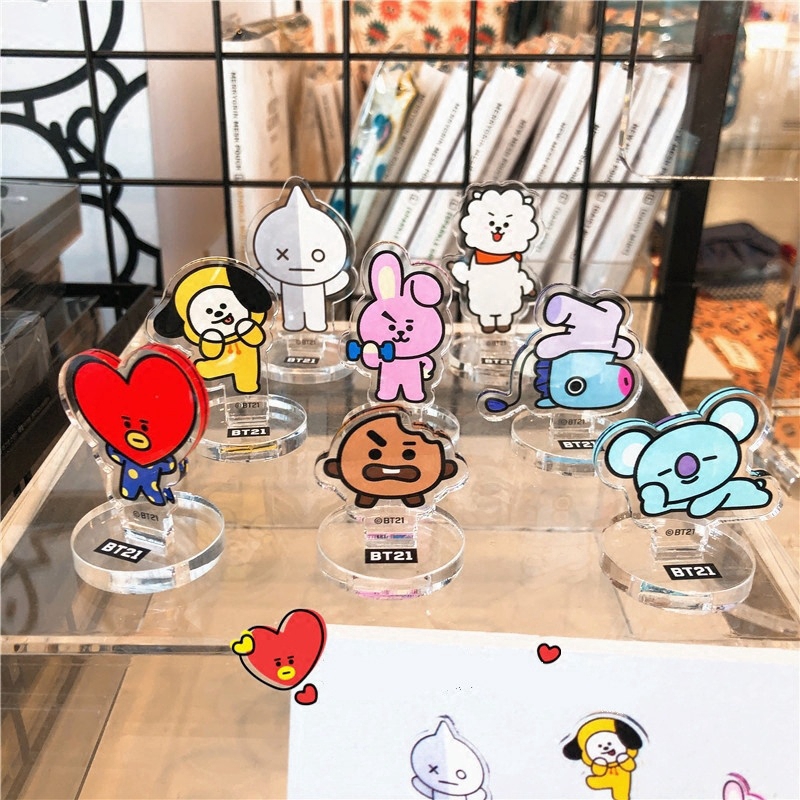Mô Hình Búp Bê BT21 Kpop BTS BT21 Bằng Acrylic Để Bàn Trang Trí