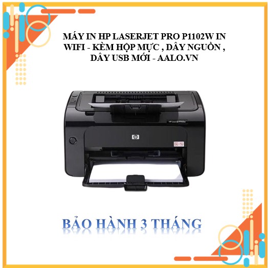 MÁY IN HP LASERJET PRO P1102W IN WIFI - KÈM HỘP MỰC , DÂY NGUỒN , DÂY USB MỚI - AALO.VN