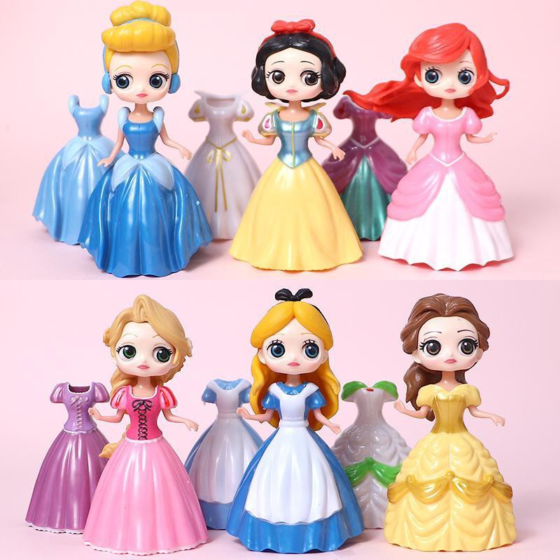 Bán trước❀♧Snow White and Frozen Belle Grey Girl, Mermaid, Đồ chơi trẻ em, Barbie