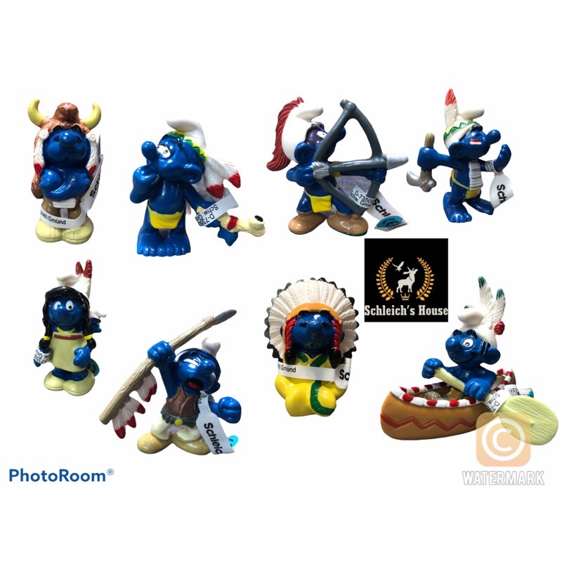 Mô hình động vật Schleich Xì trum ( Smurf ) bộ tộc indian - Schleich House