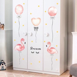 decal dán tường trang trí hồng hạc