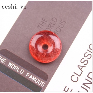 Natural strawberry crystal pendant