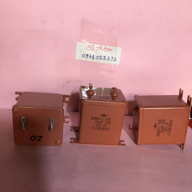 (bộ 4chiếc) tụ dầu 20Mk-160B(Liên Xô)
