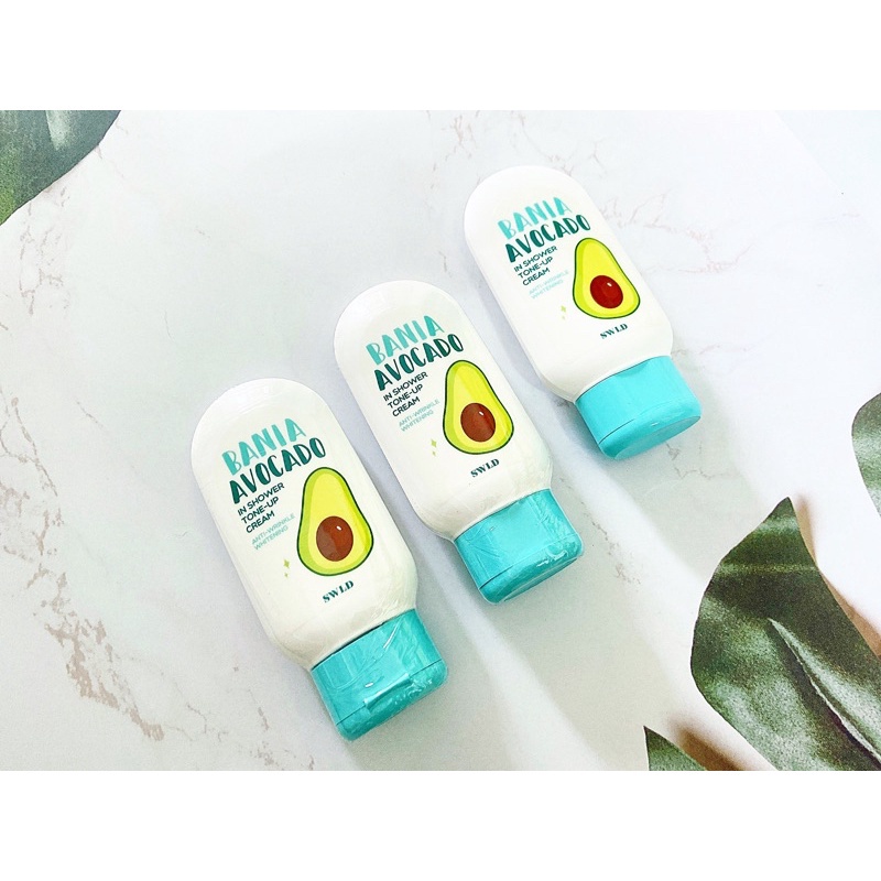 Kem nâng tone trắng da body chiết xuất bơ Swld Bania Avocado In Shower Tone-Up Cream 100ml
