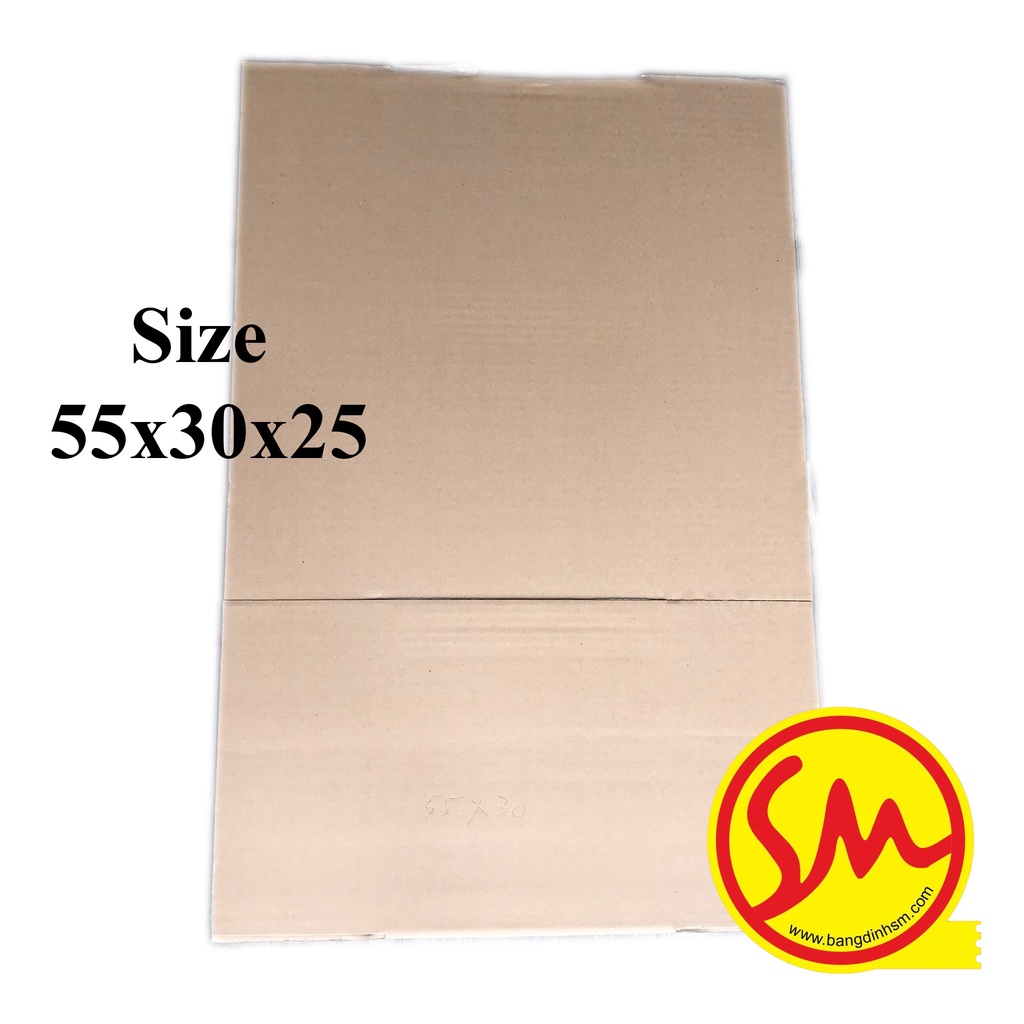 THÙNG CARTON, HỘP CARTON GIÁ RẺ sóng B 55x30x25 3 lớp chuyên dùng ĐÓNG GÓI CÁC SẢN PHẨM, VẬN CHUYỂN MỘT CÁCH DỄ DÀNG