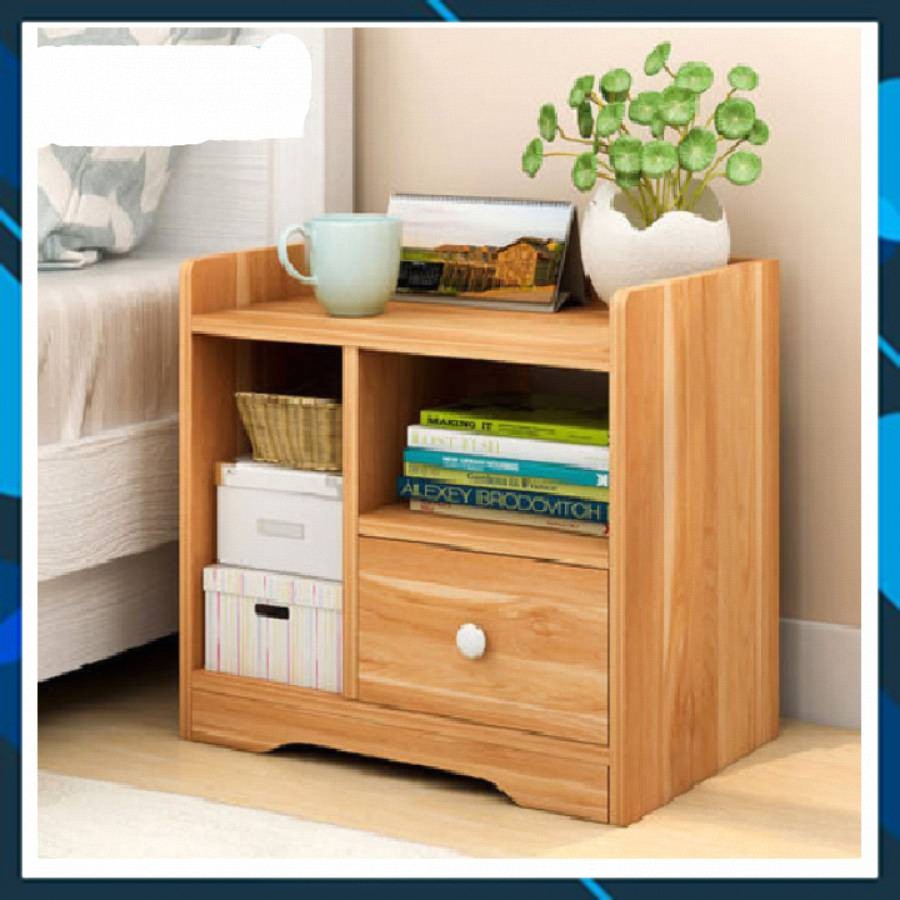 Tủ, Kệ Đầu Giường Vuông Ngăn Kéo Màu Gỗ 40 x 26 x 32.5cm (HÀNG CHẤT LƯỢNG CAO) | BigBuy360 - bigbuy360.vn