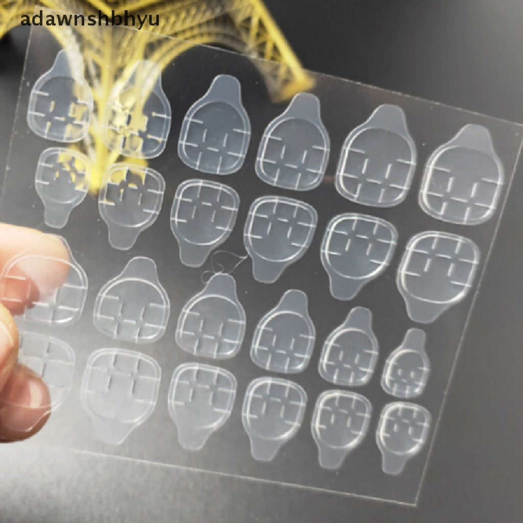 [Hàng mới về] Miếng dán móng tay giả trong suốt bằng keo dán hai mặt linh hoạt