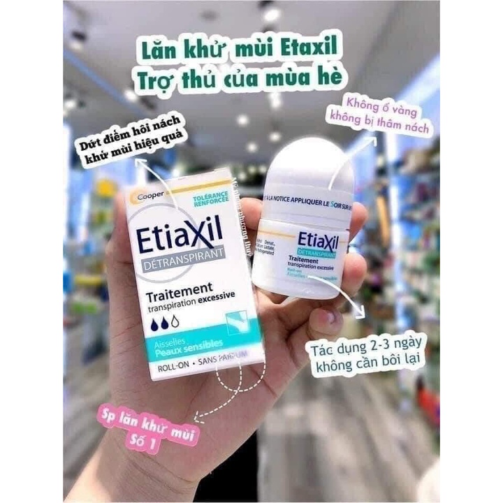 Lăn Khử Mùi Etiaxil, giảm tiết mồ hôi 15ml