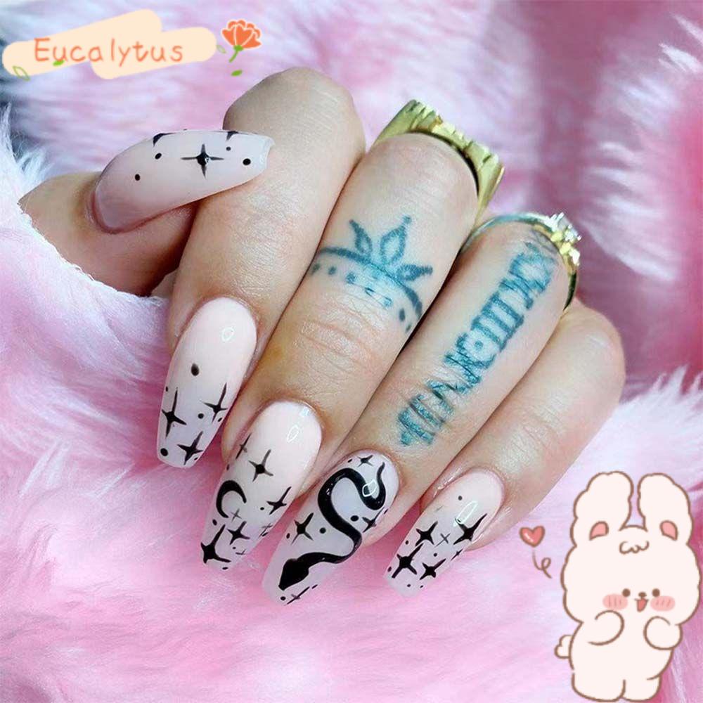 Hộp 24 Miếng / Hộp EUTUS|Bộ Móng Tay Giả Che Phủ Toàn Diện Phong Cách Pháp