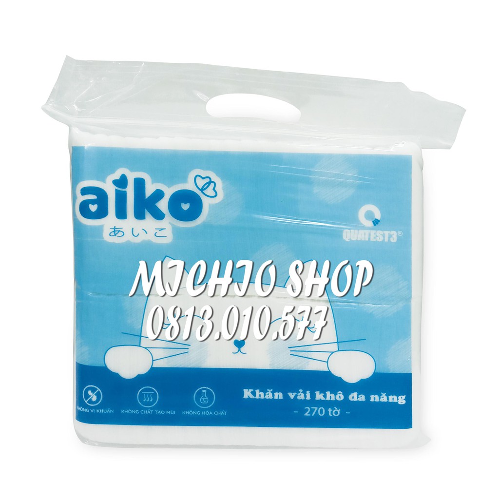 KHĂN VẢI KHÔ ĐA NĂNG AIKO 270 TỜ/TÚI