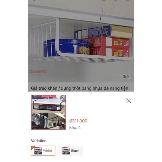 Giá treo size trung đa năng không cần khoan tiện lợi