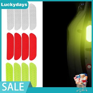 4pcs Open Car Door Stickers Auto Warning Mark Reflective Strips Tail Tapes