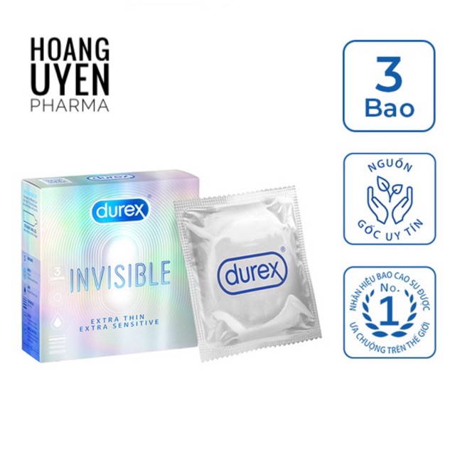 [Chính Hãng] Bao cao su Durex Invisible siêu mỏng