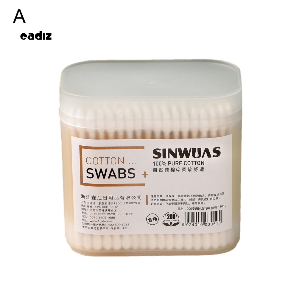 Hộp 1 Hộp 200 / 300 Tăm Bông Hai Đầu Chất Lượng Cao