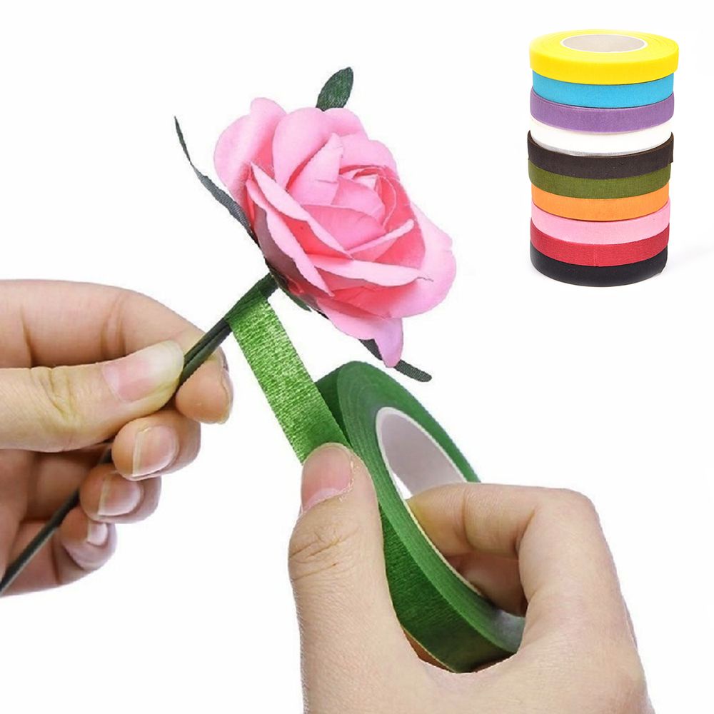 ROW 1PC Wrinkle Paper Florist Floral Stem Tape Durable Artificial Flower Wrap Floriculture Craft Accessories New DIY Floristry Decoration Corsages Buttonhole/Multicolor