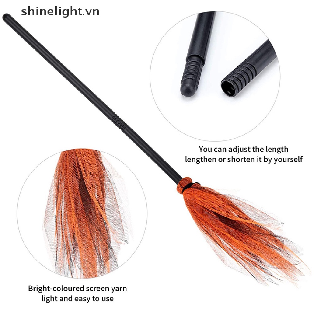 Chổi Phù Thủy Bay Bằng Nhựa Dùng Hóa Trang Tiệc Halloween Cho Bé