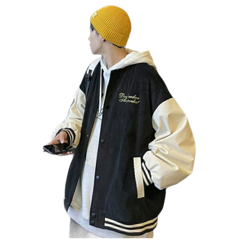 Ao bomber nam phong cách hàn quốc, áo khoác nam nhung tăm form rộng ETP  - ĐĂNG QUANG FASHION