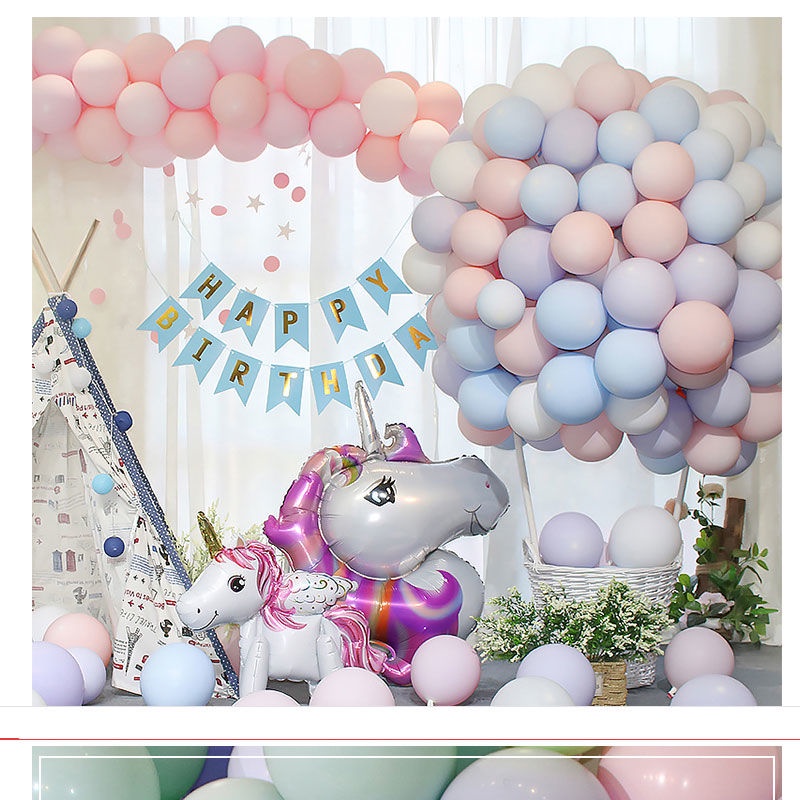 Bộ bán buôn khinh khí cầu Trang trí phòng cưới và sắp xếp tiệc sinh nhật cho trẻ em đồ dùng đám macaron dày