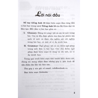 Sách - Sổ Tay Tiếng Anh - Lớp 10 (2020)