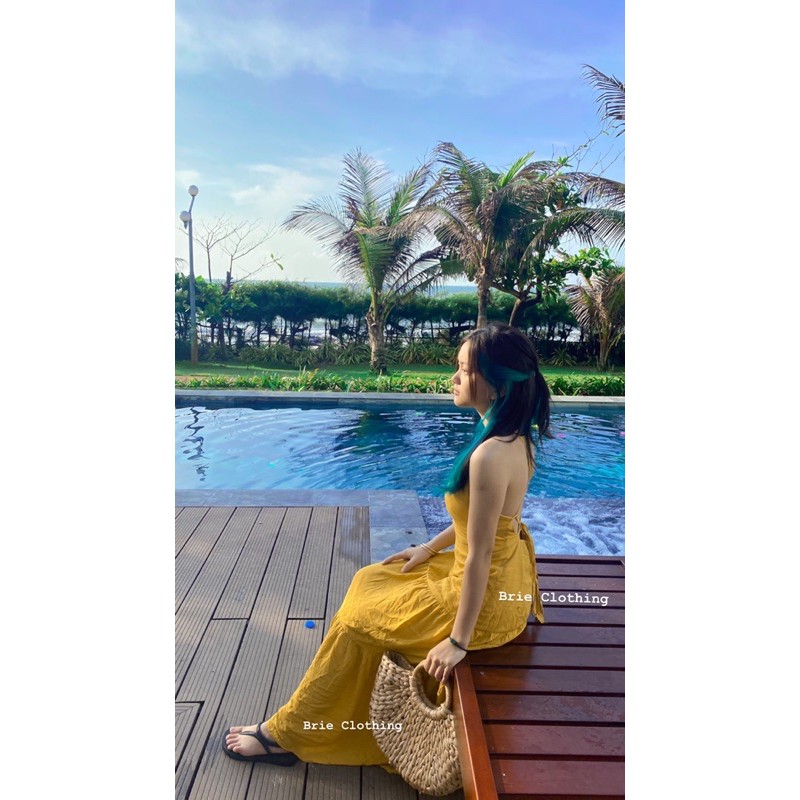 ĐẦM MAXI VÀNG ĐAN LƯNG | BigBuy360 - bigbuy360.vn
