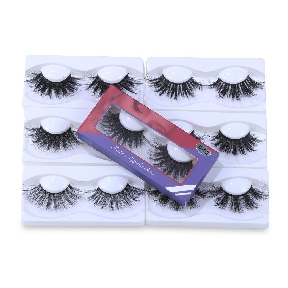 1 Cặp Lông Mi Giả SKONHED 8D Bằng Lông Chồn Trang Điểm Thủ Công