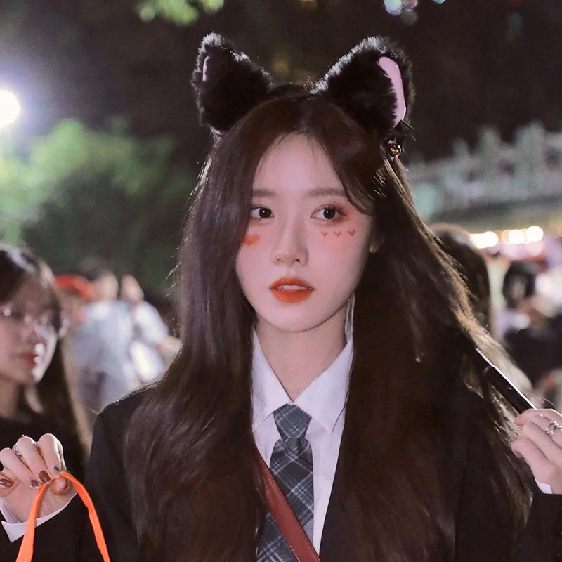 Băng Đô Cài Tóc Hình Tai Mèo Dễ Thương