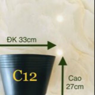 Combo 10 cái chậu nhựa C12 đen bít lỗ trồng sen sung loại 1 mềm dẻo dày đẹp