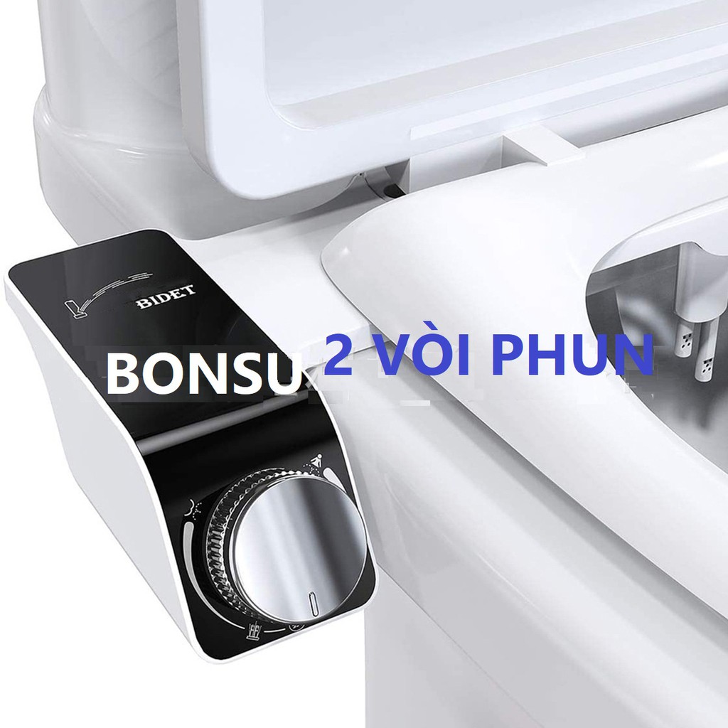 Vòi xịt rửa vệ sinh thông minh 2 vòi phun, xịt vệ sinh gắn bồn cầu thông minh xuất Nhật BITDET VZ03