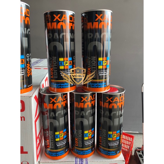 (Giá cạnh tranh) Nhớt xado racing 10W40, thương hiệu Hà Lan sản phẩm nhớt xado lon 1L 10W40