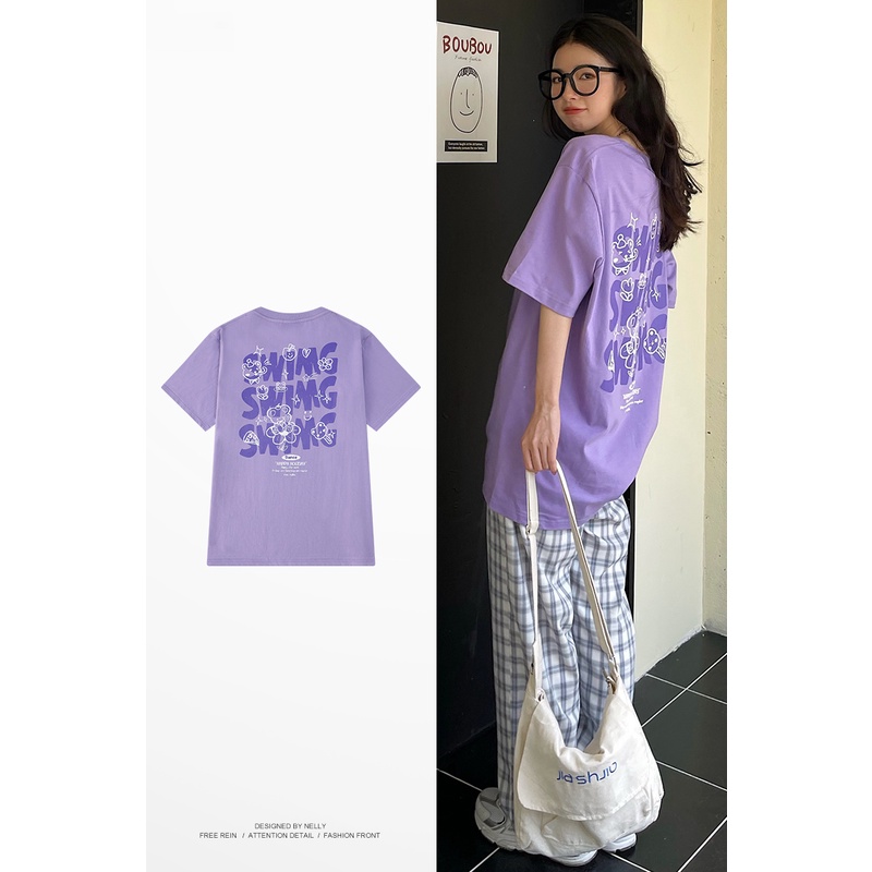 Áo thun Nelly ngắn tay in hình "Swimg" áo phông