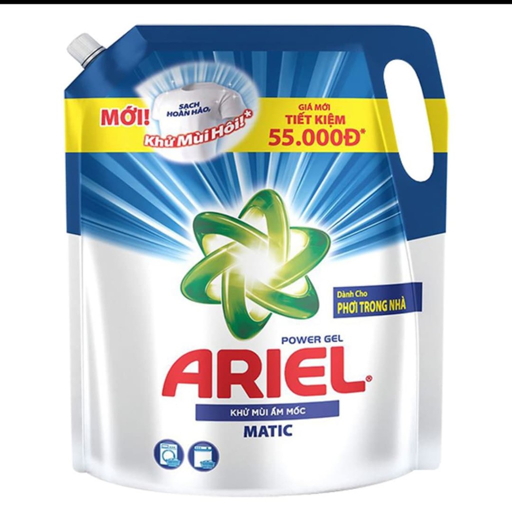 Nước giặt Ariel Matic Túi 3.6KG /3.25KG