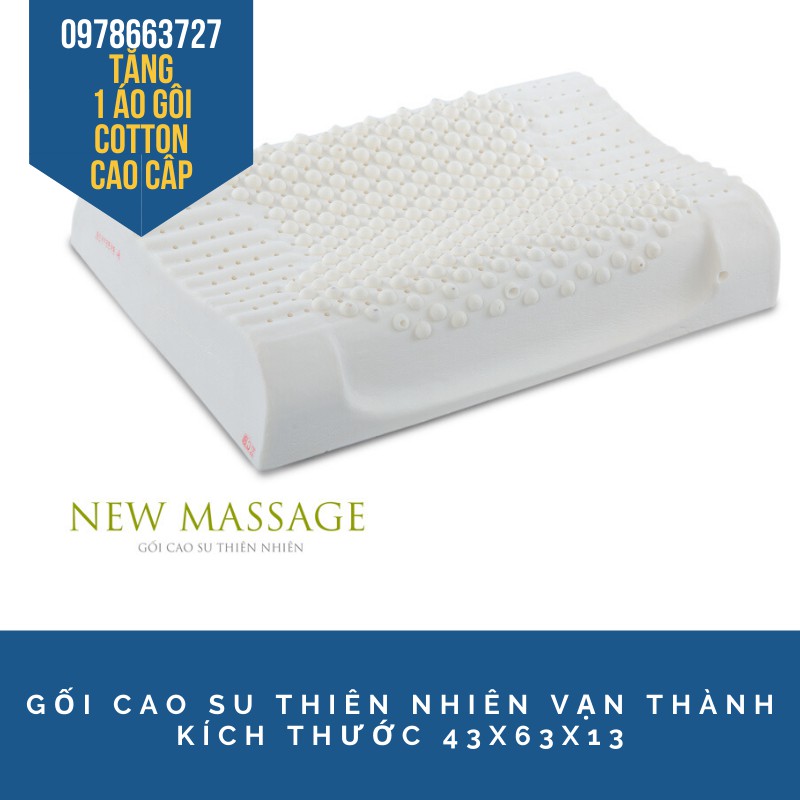 Thanh Lý gối cao su thiên nhiên Vạn Thành Masage KT 43x63x13