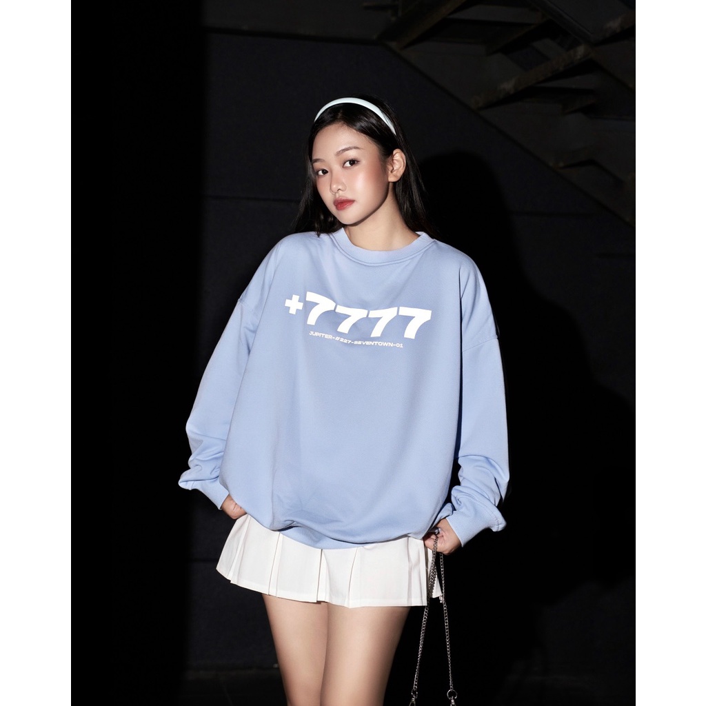 Áo Sweaters Unisex Local Brand SVT JUPITER màu sky blue