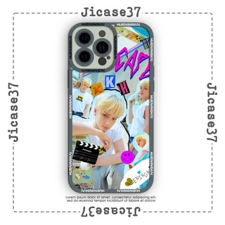 Ốp lưng iphone và samsung xiaomi oppo cạnh vuông Jicase Huening Kai TXT kpop 